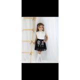 Minilkabebe Dantelli Bluz &tül Etekli Kız Çocuk Takım Siyah-Beyaz - 2 - 3 Yaş - Siyah - Beyaz