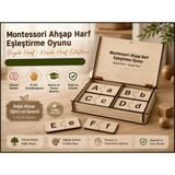 Minilora Montessori Ahşap Büyük Harf - Küçük Harf Eşleştirme Oyunu | Eğitici Ahşap Oyuncak 3+ Yaş