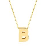 Minimal 0.7 Mm B Harfli Kolye 14 Ayar Altın