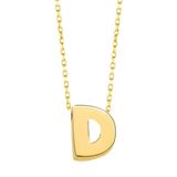 Minimal 0.7 Mm D Harfli Kolye 14 Ayar Altın