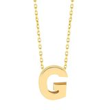 Minimal 0.7 Mm G Harfli Kolye 14 Ayar Altın