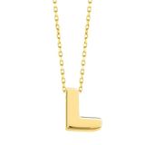 Minimal 0.7 Mm L Harfli Kolye 14 Ayar Altın