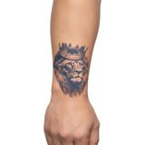 Minimal Aslan Desenli Gerçekçi Görünüm Geçici Dövme Tattoo 1 Aylık Suya Dayanıklı