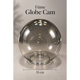 Minimal E-Ticaret Globe Avize Camı 15cm Silver Chrome ( Füme ) Çok Renkli
