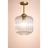 Minimal E-Ticaret Minimal İntense Golden Plafonyer ( Transparent ) Cam Avize Altın