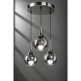 Minimal E-Ticaret Minimal Rains Silver Chrome Trio 3'lü Plafonyer ( Füme Cam ) Cam Avize Çok Renkli