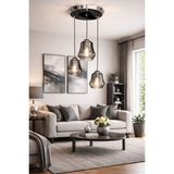 Minimal Elite Silver Chrome Trio Plafonyer Cam Avize - Krom