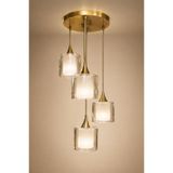 MINIMAL ETICARET VE BILGI TEKNOLOJILERI Lambent Gold Chrome QUAD Plafonyer Cam Avize
