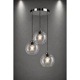 MINIMAL ETICARET VE BILGI TEKNOLOJILERI Synergy Silver Chrome TRİO Plafonyer Cam Avize