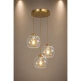 MINIMAL ETICARET VE BILGI TEKNOLOJILERI Synergy TRİO Golden Transparent Plafonyer Cam Avize