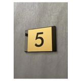 Minimal Gold Tasarım Kendinden Yapışkanlı Daire Kapı Numarası -5