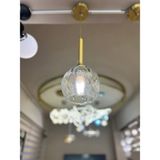 Minimal Golden Ball Golden ONE Sarkıt Cam Avize - Gold - Bal Rengi