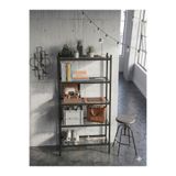 Minimal Home 5 Raflı Geniş Metal Kitaplık