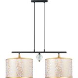 Minimal Lambent Line Crystal Plafonyer Kumaş Altın Beyaz Avize
