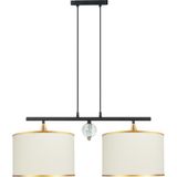 Minimal Lambent Line Crystal Plafonyer Kumaş Bej Avize