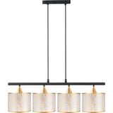 Minimal Lambent Line Maxi Plafonyer Kumaş Avize - Altın - Beyaz