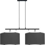 Minimal Lambent Line Mega Plafonyer Kumaş Avize - Gri