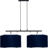 Minimal Lambent Line Mega Plafonyer Kumaş Avize - Lacivert