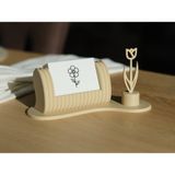 Minimal Masa Üstü Peçetelik & Notluk Seti – 3D Baskı Dekoratif Ofis Organizer