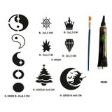 Minimal Parmak Ve Sırt Serisi Tüp Kına Ve Fırça Hediyeli Tattoo Geçici Dövme Seti