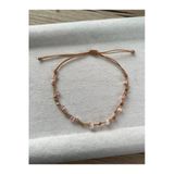Minimal Pembe Kedi Gözü İp Halhal