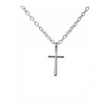 Minimal Tasarım Haç Figürlü Unisex Kolye – 60 Cm Zincirli, Metal Şık Ve Zarif Takı