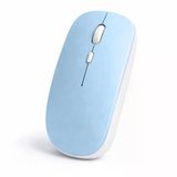 Minimal Tasarımlı Kablosuz Mouse Bluetooth Bağlantı Şarjlı Usb Dongle Destekli Hafif Ve Şık Mavi