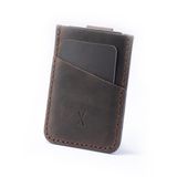minimal X design Gerçek Deri Kartlık, Kağıt Para Bölmeli Kartlık, Kolay Kullanım, Minimalist Tasarım, Hakiki Deri, Çekmeli, Erkek Cüzdan, Uniseks Cüzdan, Kredi Kartı Cüzdan, Kartlık Cüzdan (Kestane - Koyu Kahverengi)