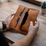 minimal X design Gerçek Deri Telefon Cüzdanı, iphone cüzdanı, samsung galaxy cüzdanı, xiaomi telefon kılıfı, hakiki deri telefon kılıfı, kartlık ve para bölmeli (Camel)