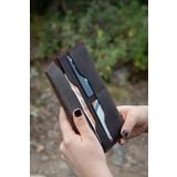 minimal X design Gerçek Deri Telefon Cüzdanı, iphone cüzdanı, samsung galaxy cüzdanı, xiaomi telefon kılıfı, hakiki deri telefon kılıfı, kartlık ve para bölmeli (Kestane - Koyu Kahverengi)