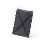 Minimal X Design Hakiki Deri Kartlık - Çok Kart Alabilen, Bol Kapasiteli, Esnek, Minimalist Cüzdan - Gerçek Doğal Deri, Kaliteli Hediye, Eşsiz Tasarım, İnce (Siyah)