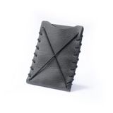 Minimal X Design Hakiki Deri Kartlık, Çok Kart Alabilen, Bol Kapasiteli, Esnek, Minimalist Cüzdan, Kaliteli Hediye, Eşsiz Tasarım, İnce (Antrasit - Gri)