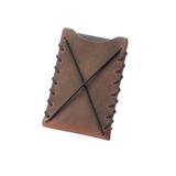 minimal X design Hakiki deri kartlık, çok kart alabilen kartlık, bol kart kapasiteli, gerçek doğal deri, esnek kartlık, minimalist cüzdan, kaliteli hediye, eşsiz tasarım, ince kartlık (Taba - Açık Kahverengi)