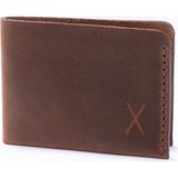 Minimal X Design Minimal x Para Cüzdanı - Gerçek Deri El Yapımı - Minimalist Tasarım - Kahverengi