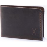 Minimal X Design Minimal x Para Cüzdanı - Gerçek Deri El Yapımı - Minimalist Tasarım - Kestane - Kahverengi