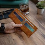 minimal X design Minimalist Cüzdan, Hakiki Deri Cüzdan, Gerçek Deri Para Cüzdanı, Kağıt Para Cüzdanı, Kaliteli Cüzdan, İnce Cüzdan (Camel)