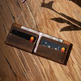 minimal X design Minimalist Cüzdan, Hakiki Deri Cüzdan, Gerçek Deri Para Cüzdanı, Kağıt Para Cüzdanı, Kaliteli Cüzdan, İnce Cüzdan (Taba - Açık Kahverengi)
