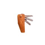 minimal X design V Anahtarlık, Hakiki Deri Anahtarlık, Kolay Kullanım ve Çizilmelere Karşı Önleyici, Minimalist Şık Tasarım (Camel / 3-4 Anahtar)