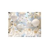 Minimalisfy Pastoral Balonların ve Altın Dokunuşların Zarafetiyle 200x150cm Arka Plan Stüdyo Fonu