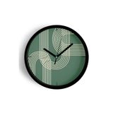 Minimalist Çizgili Modern Tasarım Duvar Saati - 35cm - Önü Camlı Siyah Kasa - Sessiz Mekanizma, JH0250S35SKP