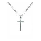 Minimalist Haç Figürlü Unisex Kolye – 60 Cm Zincirli, Şık & Zarif Metal Takı