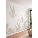 Minimalist İnce Yaprak Desenli Modern Tek Parça Tekstil Duvar Kağıdı, 100 x 100