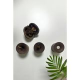 Minimalist Iskandinav Dekor Modern Masif Ahşap Torna Şamdan Ve Tütsülük/buhurdanlık Yılbaşı Süsü