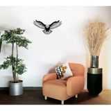 Minimalist Kartal Line Art Metal Duvar Tablosu