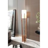 MİNİMALİST Lambader – Modern Ahşap Görünümlü Gövde, 135 cm Yükseklik, Kompakt Kare Taban (23x23 cm), E27 Duy Tipi LED Ampul Uyumlu, Kolay Kurulumlu Göz Yormayan Işık (Ceviz)