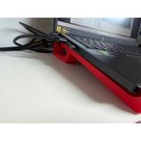 Minimalist Laptop Standı Ergonomik Açılı Tasarım - Kırmızı