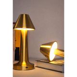 Minimalist Metal Şarjlı Masa Lambası - Dokunmatik 3 Renk Ayarlı Dekoratif Gece Lambası (Şapka)