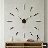 Minimalist Şık Çizgili Duvar Saati - Pleksi Minimalist Duvar Saati 80x80 | Büyük Boy