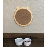 Minimalist Şık Kedi Tırmalama Tahtası / Doğal Ahşap ve Doğal Jüt Ip / Çevre ve Kedi Dostu