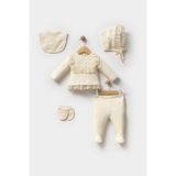 Minimay Baby Hastane Çıkışı Bebektakımı - 3 - 6 Ay - 01-Krem